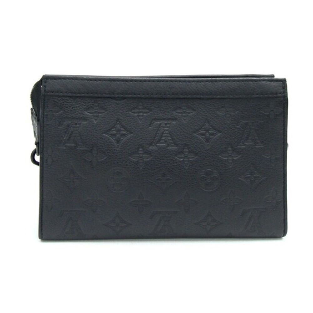 Louis Vuitton Black Noir Shadow Black Crossbody Wallet Wearable Gaston Bag